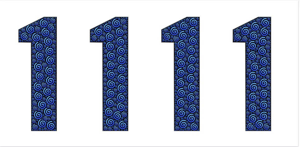 number 1 repeated